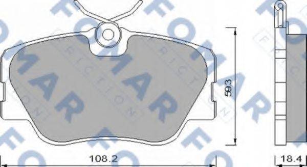 FOMAR FRICTION FO474281 Комплект гальмівних колодок, дискове гальмо