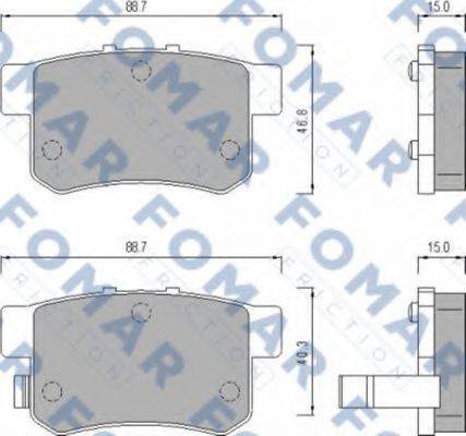 FOMAR FRICTION FO475181 Комплект гальмівних колодок, дискове гальмо