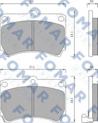 FOMAR FRICTION FO477481 Комплект гальмівних колодок, дискове гальмо