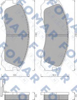 FOMAR FRICTION FO478081 Комплект гальмівних колодок, дискове гальмо