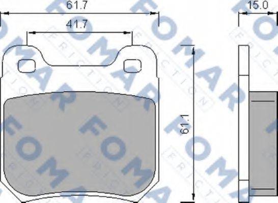 FOMAR FRICTION FO478781 Комплект гальмівних колодок, дискове гальмо