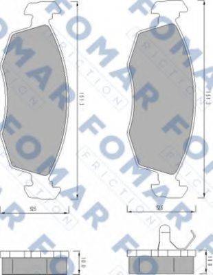 FOMAR FRICTION FO478981 Комплект гальмівних колодок, дискове гальмо