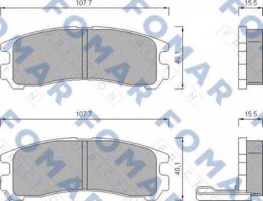 FOMAR FRICTION FO479481 Комплект гальмівних колодок, дискове гальмо