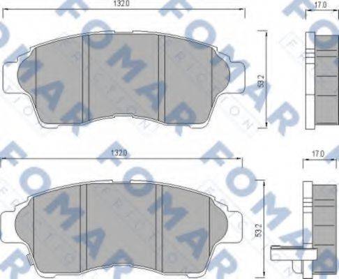 FOMAR FRICTION FO481681 Комплект гальмівних колодок, дискове гальмо