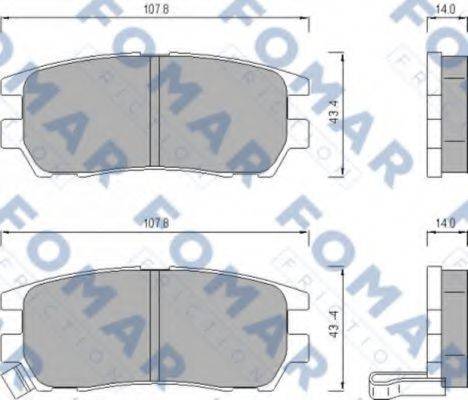 FOMAR FRICTION FO482181 Комплект гальмівних колодок, дискове гальмо