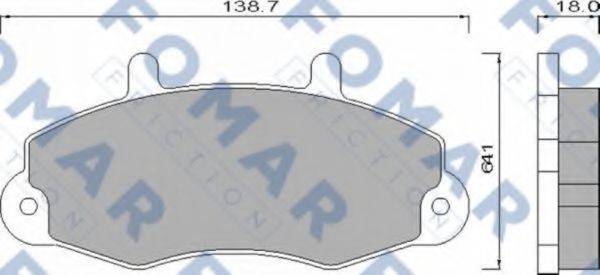 FOMAR FRICTION FO483781 Комплект гальмівних колодок, дискове гальмо