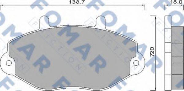 FOMAR FRICTION FO486481 Комплект гальмівних колодок, дискове гальмо