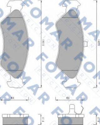 FOMAR FRICTION FO487081 Комплект гальмівних колодок, дискове гальмо