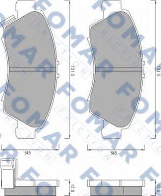 FOMAR FRICTION FO487281 Комплект гальмівних колодок, дискове гальмо