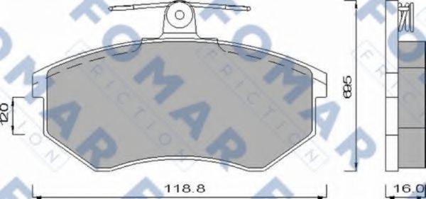 FOMAR FRICTION FO488481 Комплект гальмівних колодок, дискове гальмо