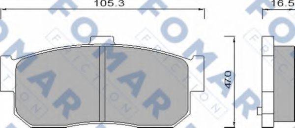 FOMAR FRICTION FO488981 Комплект гальмівних колодок, дискове гальмо