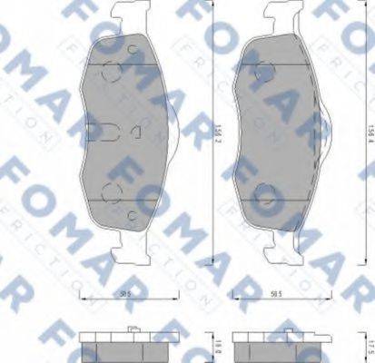 FOMAR FRICTION FO491681 Комплект гальмівних колодок, дискове гальмо