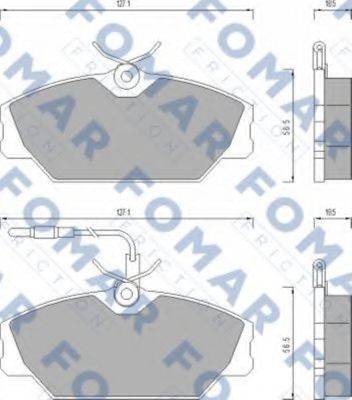 FOMAR FRICTION FO492681 Комплект гальмівних колодок, дискове гальмо