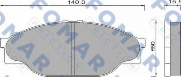 FOMAR FRICTION FO493981 Комплект гальмівних колодок, дискове гальмо