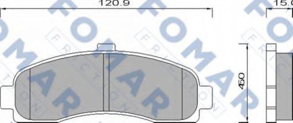 FOMAR FRICTION FO495981 Комплект гальмівних колодок, дискове гальмо