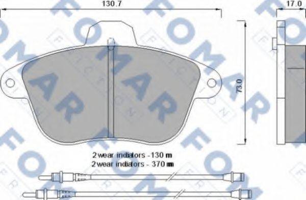 FOMAR FRICTION FO593481 Комплект гальмівних колодок, дискове гальмо