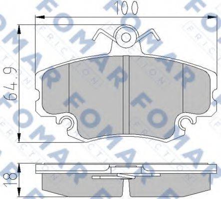 FOMAR FRICTION FO608381 Комплект гальмівних колодок, дискове гальмо