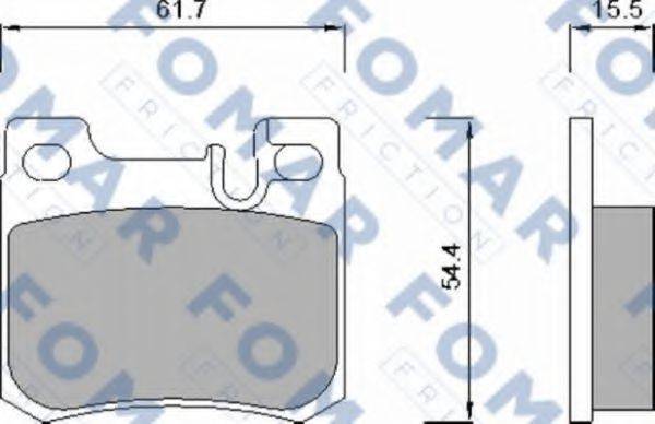 FOMAR FRICTION FO622381 Комплект гальмівних колодок, дискове гальмо