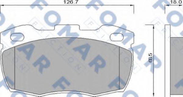 FOMAR FRICTION FO624681 Комплект гальмівних колодок, дискове гальмо