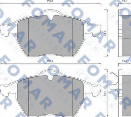 FOMAR FRICTION FO625181 Комплект гальмівних колодок, дискове гальмо