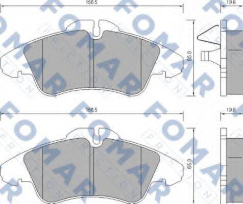 FOMAR FRICTION FO627281 Комплект гальмівних колодок, дискове гальмо