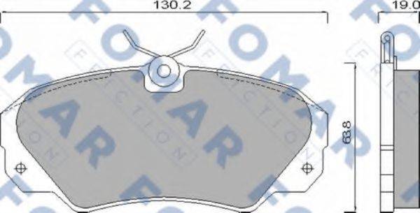 FOMAR FRICTION FO628581 Комплект гальмівних колодок, дискове гальмо