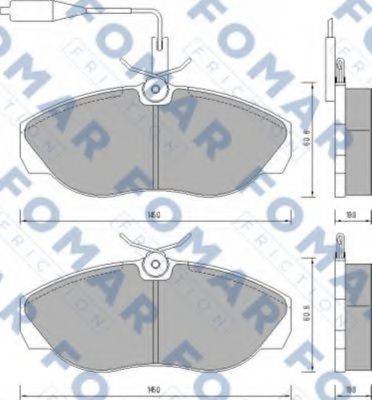 FOMAR FRICTION FO629481 Комплект гальмівних колодок, дискове гальмо