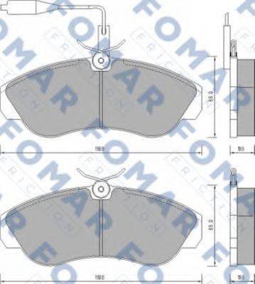 FOMAR FRICTION FO629681 Комплект гальмівних колодок, дискове гальмо