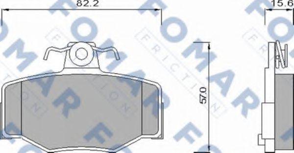 FOMAR FRICTION FO630981 Комплект гальмівних колодок, дискове гальмо