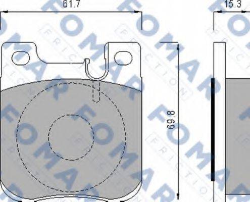 FOMAR FRICTION FO631781 Комплект гальмівних колодок, дискове гальмо