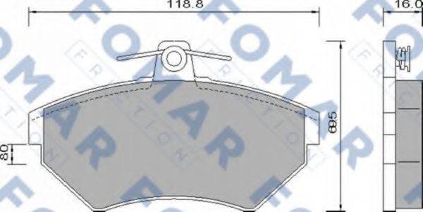 FOMAR FRICTION FO634281 Комплект гальмівних колодок, дискове гальмо