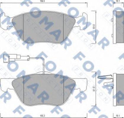 FOMAR FRICTION FO635381 Комплект гальмівних колодок, дискове гальмо