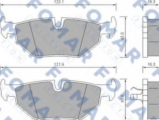 FOMAR FRICTION FO637181 Комплект гальмівних колодок, дискове гальмо