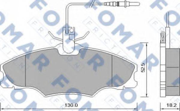 FOMAR FRICTION FO637381 Комплект гальмівних колодок, дискове гальмо