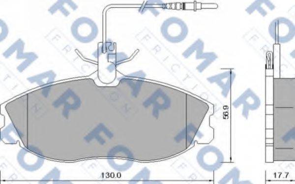 FOMAR FRICTION FO637581 Комплект гальмівних колодок, дискове гальмо