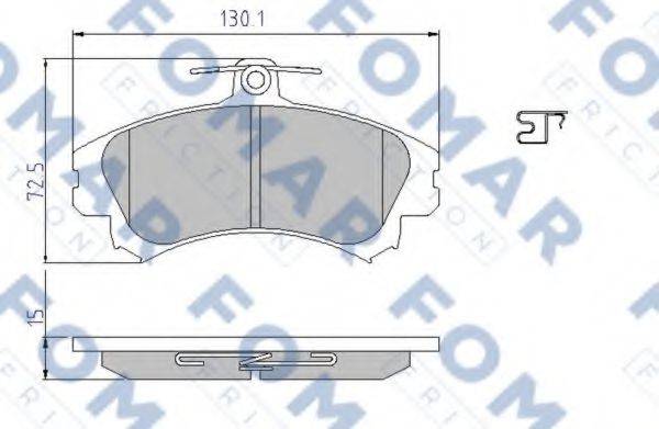 FOMAR FRICTION FO638081 Комплект гальмівних колодок, дискове гальмо