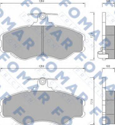 FOMAR FRICTION FO638381 Комплект гальмівних колодок, дискове гальмо