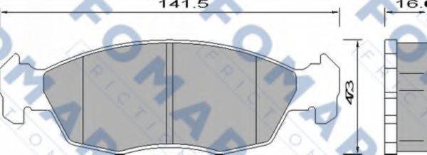 FOMAR FRICTION FO642181 Комплект гальмівних колодок, дискове гальмо