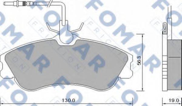 FOMAR FRICTION FO642681 Комплект гальмівних колодок, дискове гальмо