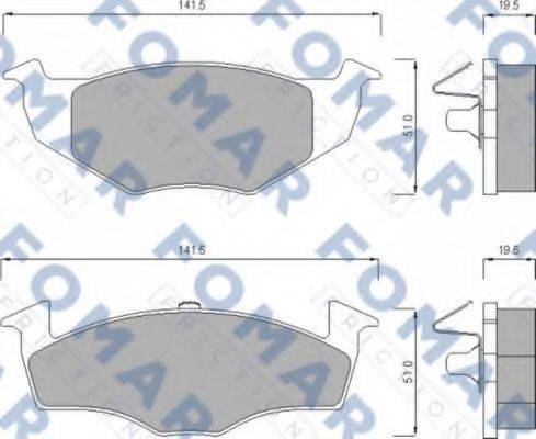 FOMAR FRICTION FO643281 Комплект гальмівних колодок, дискове гальмо