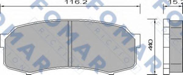 FOMAR FRICTION FO644981 Комплект гальмівних колодок, дискове гальмо