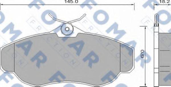 FOMAR FRICTION FO646981 Комплект гальмівних колодок, дискове гальмо