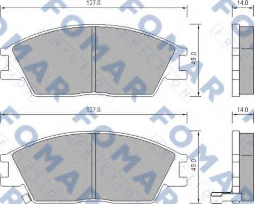 FOMAR FRICTION FO648581 Комплект гальмівних колодок, дискове гальмо