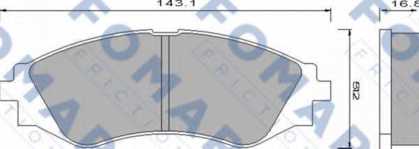 FOMAR FRICTION FO649781 Комплект гальмівних колодок, дискове гальмо