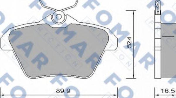 FOMAR FRICTION FO650081 Комплект гальмівних колодок, дискове гальмо