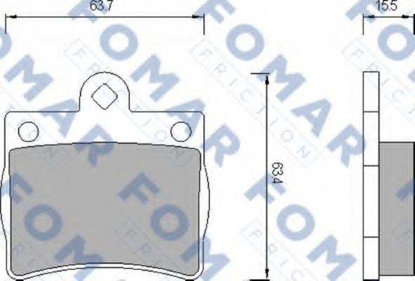 FOMAR FRICTION FO653681 Комплект гальмівних колодок, дискове гальмо