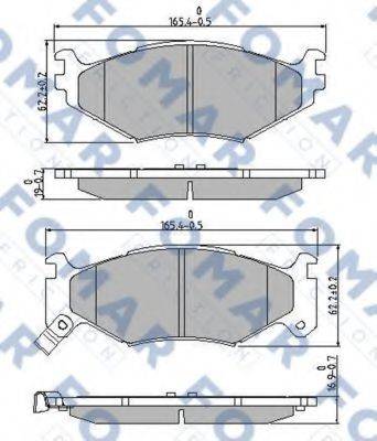 FOMAR FRICTION FO660781 Комплект гальмівних колодок, дискове гальмо