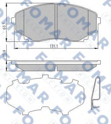 FOMAR FRICTION FO663781 Комплект гальмівних колодок, дискове гальмо