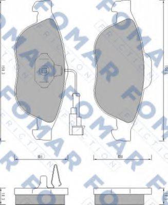 FOMAR FRICTION FO665881 Комплект гальмівних колодок, дискове гальмо