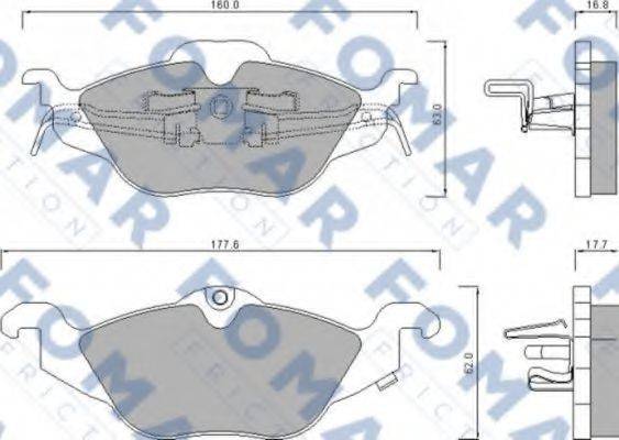 FOMAR FRICTION FO666281 Комплект гальмівних колодок, дискове гальмо